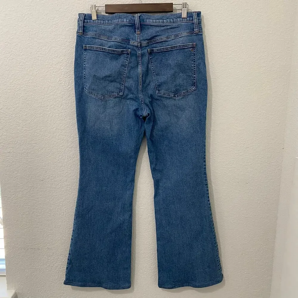 Madewell Womens Skinny Flare Jeans Size 31 Medium Blue Fair Trade - Picture 2 of 10